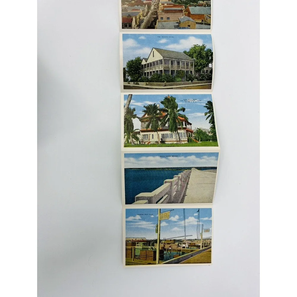 Vintage Florida Busch Gardens Key West Fold Out Postcards Souvenir Lot of 2